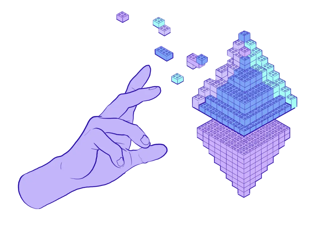 Ethereum blocks illustration